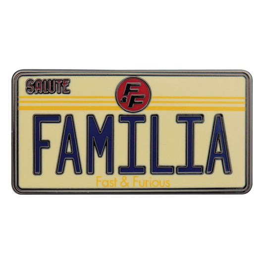 Fast & Furious Ansteck-Pin Familia License Plate - Preorder - ETA: 25.09.2025