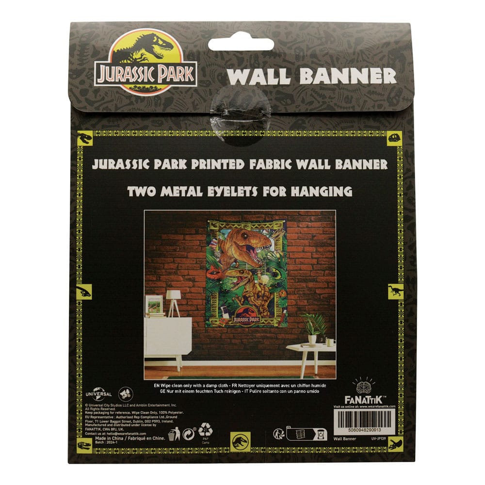 Jurassic Park Wandbehang 125 x 85 cm            - Versand: 5-7 Tage nach Bestellung