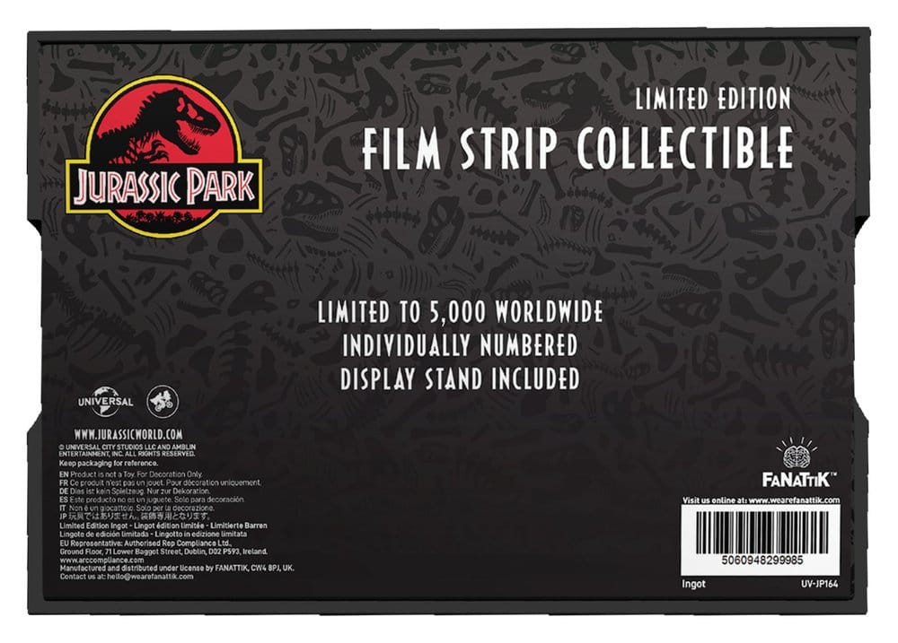 Jurassic Park Metallbarren Metal Film Strip Collectible 12 cm - Preorder - ETA: 25.10.2026