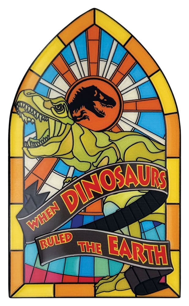 Jurassic Park Metallbarren Stained Glass Style Metal 11 cm - Preorder - ETA: 25.10.2026