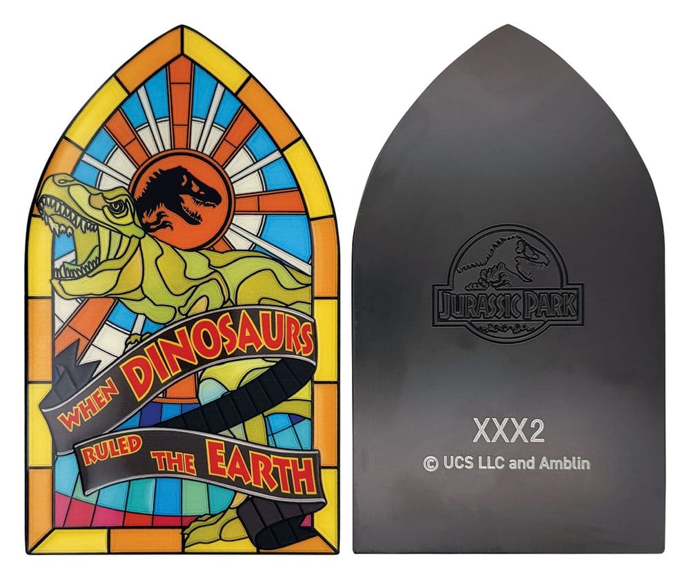 Jurassic Park Metallbarren Stained Glass Style Metal 11 cm - Preorder - ETA: 25.10.2026