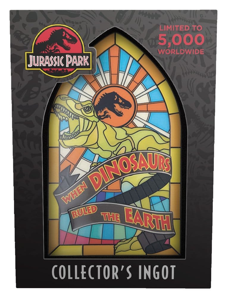 Jurassic Park Metallbarren Stained Glass Style Metal 11 cm - Preorder - ETA: 25.10.2026