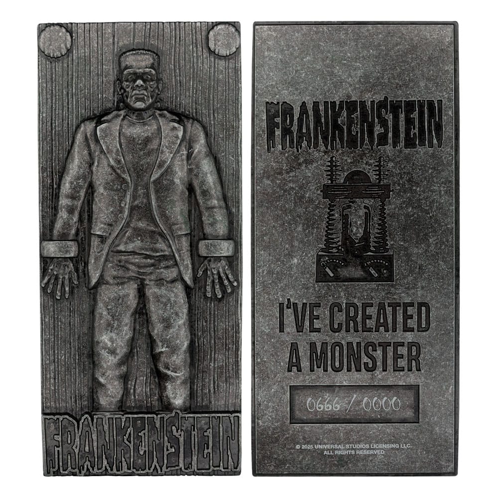 Universal Monsters Metallbarren Frankenstein´s Monster Limited Edition          - Versand: 7 Tage nach Bestellung
