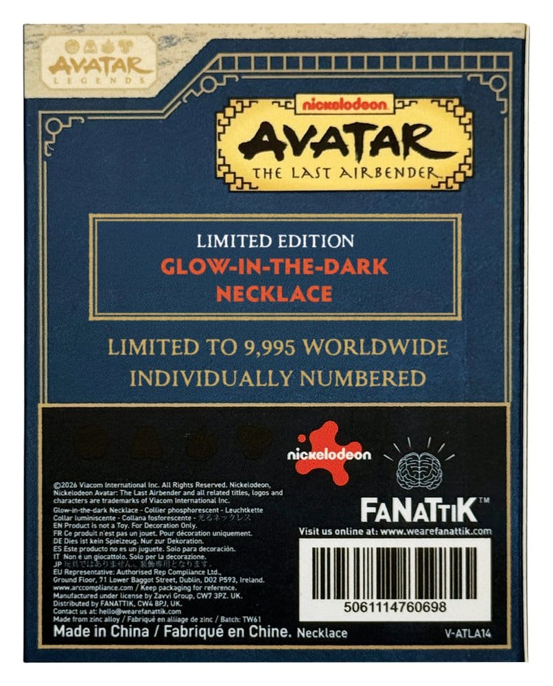 Avatar: Der Herr der Elemente Limited Edition im Dunkeln leuchtende Elemente Halskette - Preorder - ETA: 25.01.2027