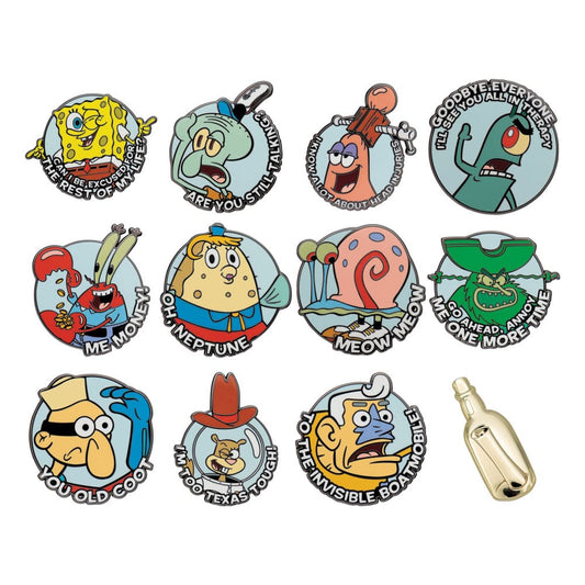 SpongeBob Schwammkopf Ansteck-Pins Display Mystery Pin Badge (12)     - Versand: 5-7 Tage nach Bestellung
