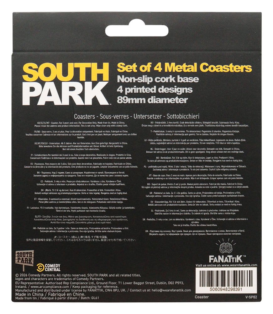 South Park Untersetzer 4er-Pack - Preorder - ETA: 25.10.2026