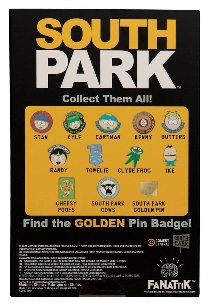 South Park Mystery Ansteck-Pins Display (12) - Preorder - ETA: 25.10.2026