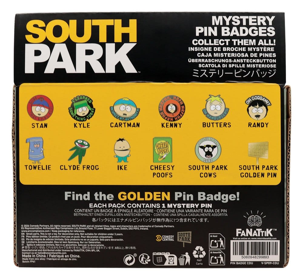 South Park Mystery Ansteck-Pins Display (12) - Preorder - ETA: 25.10.2026
