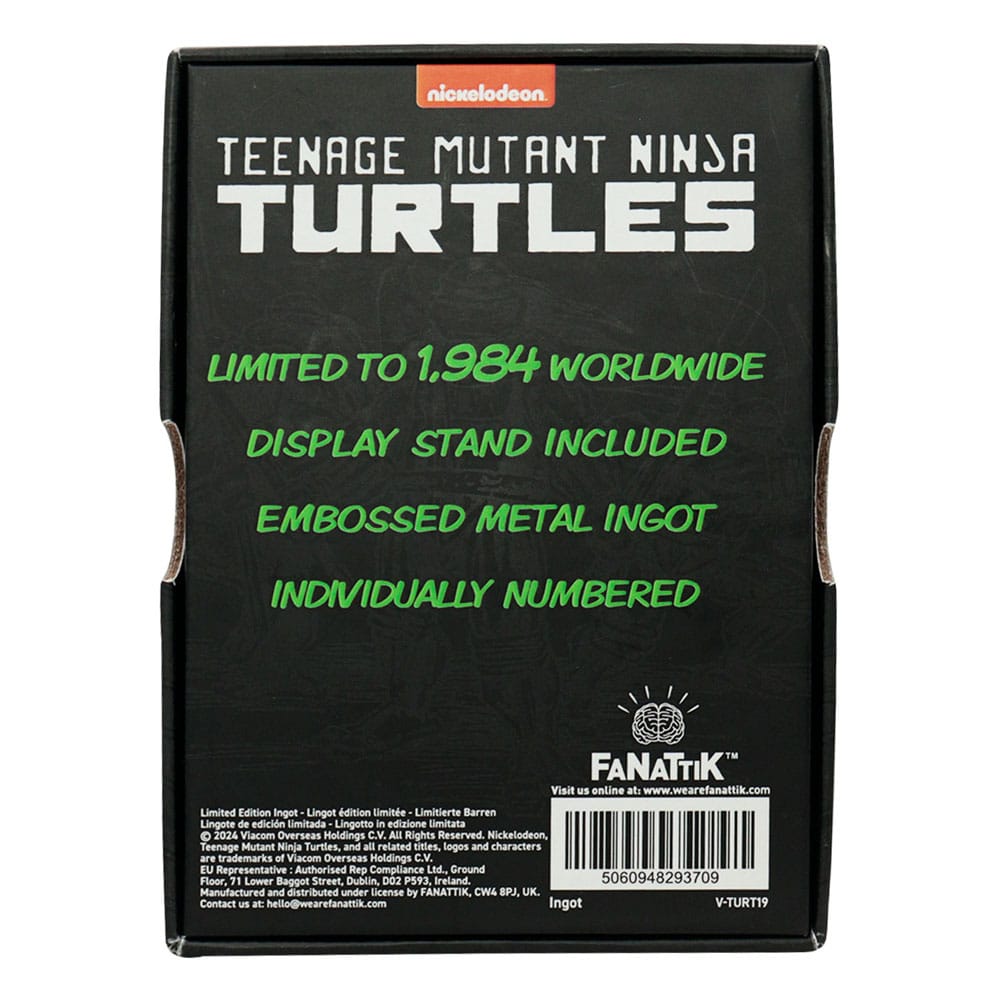 Teenage Mutant Ninja Turtles Metallbarren 40th Anniversary Green Limited Edition  - Preorder - ETA: 18.10.2025
