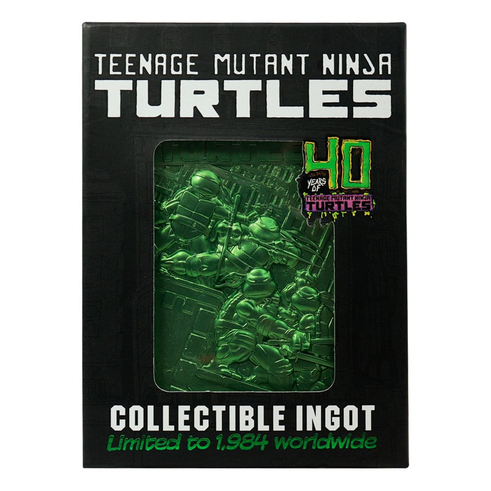 Teenage Mutant Ninja Turtles Metallbarren 40th Anniversary Green Limited Edition  - Preorder - ETA: 18.10.2025