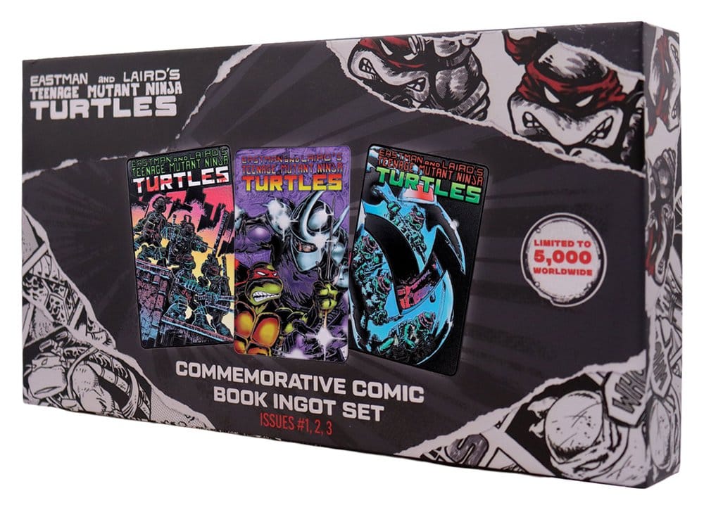 Teenage Mutant Ninja Turtles Metallbarren Set of Three Comic Book Cover Ingots Limited Edition - Preorder - ETA: 25.05.2027