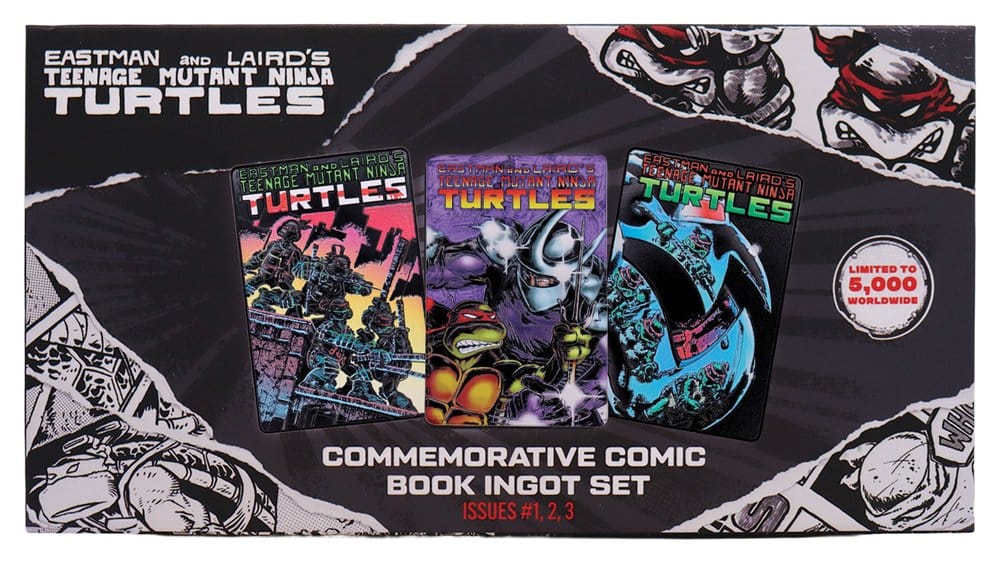 Teenage Mutant Ninja Turtles Metallbarren Set of Three Comic Book Cover Ingots Limited Edition - Preorder - ETA: 25.05.2027