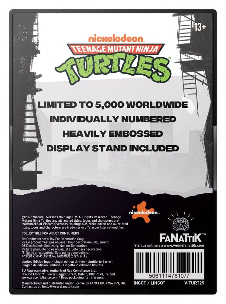 Teenage Mutant Ninja Turtles Metallbarren Villain Limited Edition - Preorder - ETA: 25.03.2027