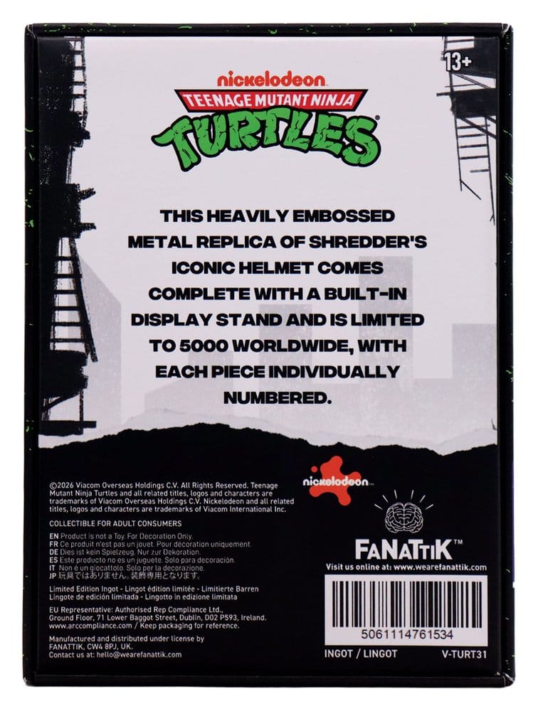 Teenage Mutant Ninja Turtles Replik Shredder's Helmet Miniature Limited Edition 8 x 7 x 7 cm - Preorder - ETA: 25.05.2027