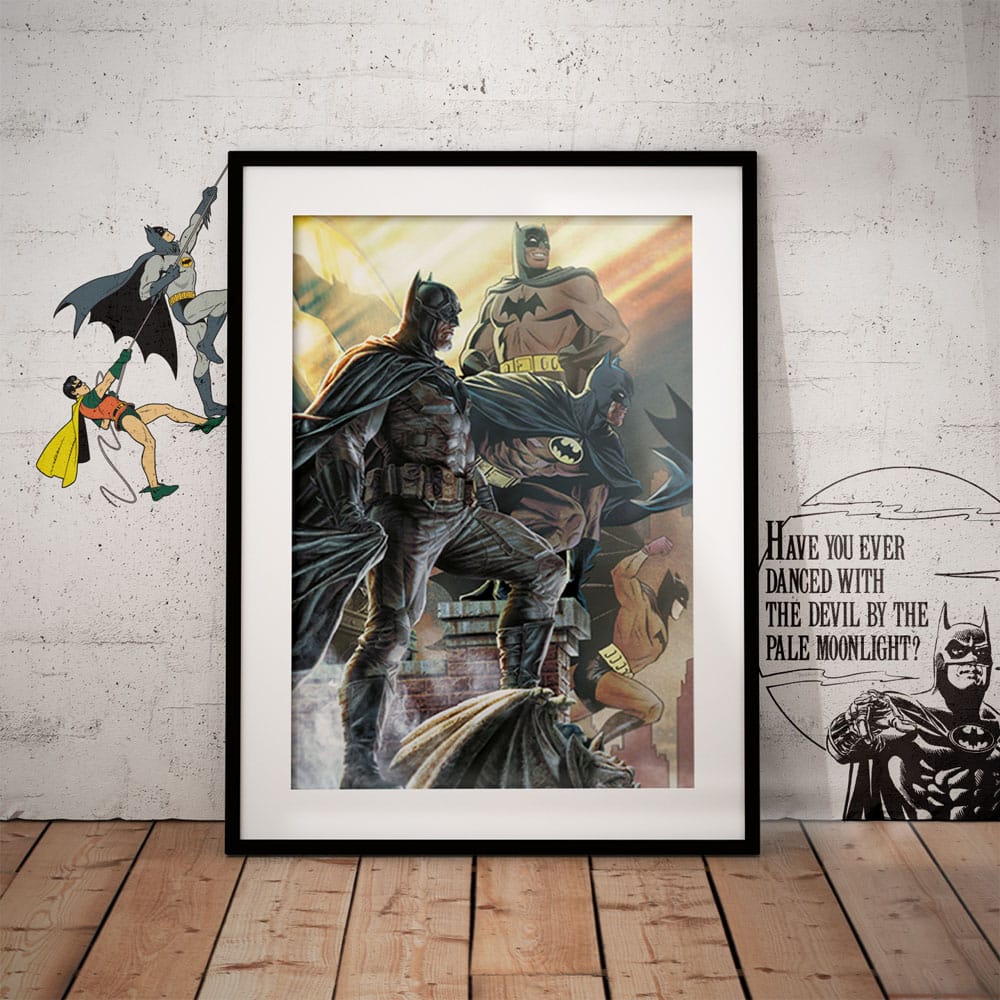DC Comis Kunstdruck Batman 85th Anniversary Limited Edition 42 x 30 cm   - Versand: 5-7 Tage nach Bestellung
