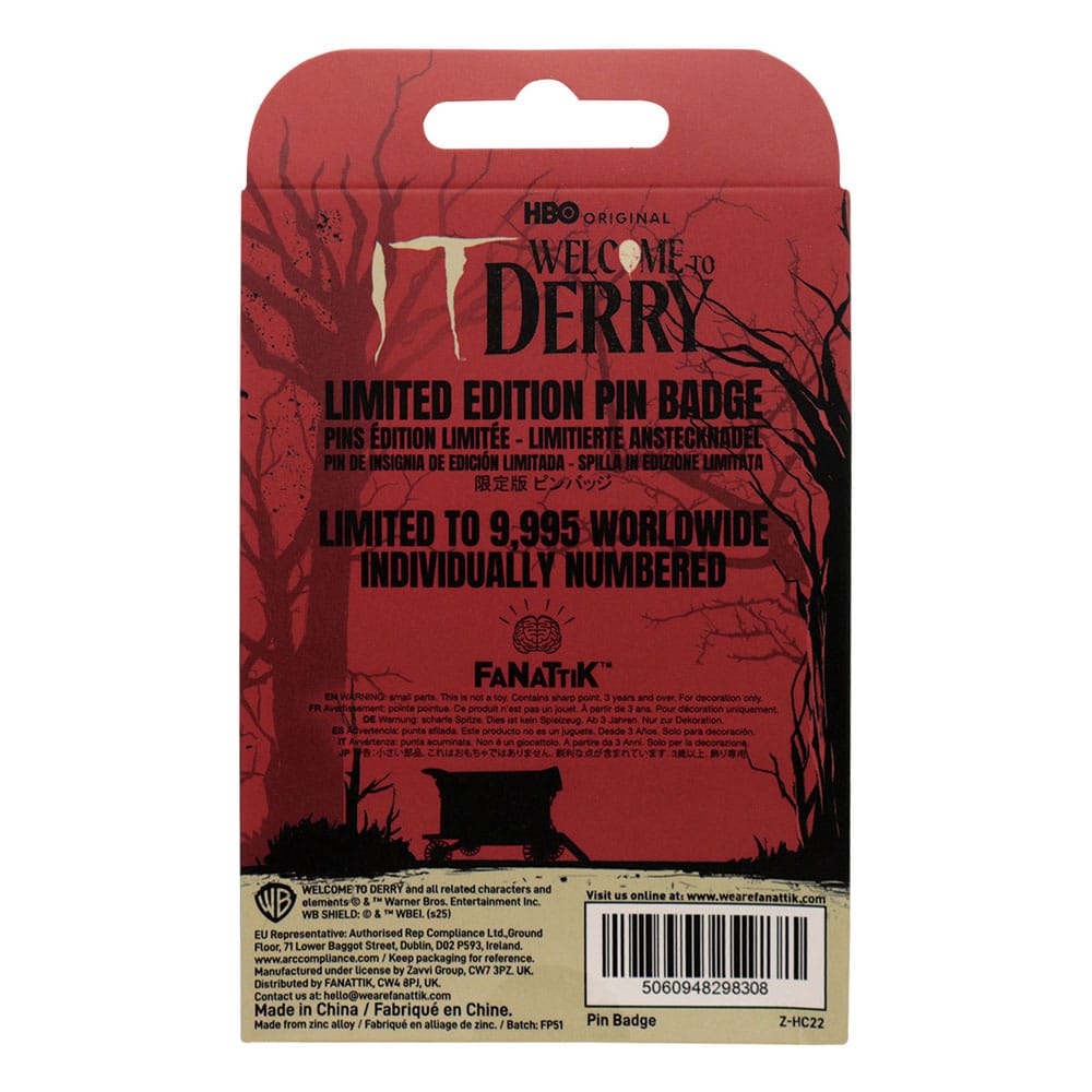 Es Ansteck-Pin IT: Welcome to Derry DAFB Limited Edition         - Versand: 7 Tage nach Bestellung