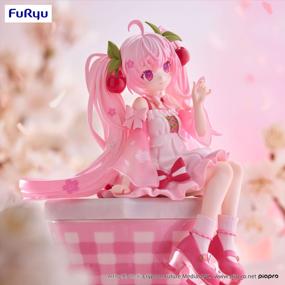 Hatsune Miku Noodle Stopper PVC Statue Sakura Miku 2025 14 cm - Versand: 7 Tage nach Bestellung