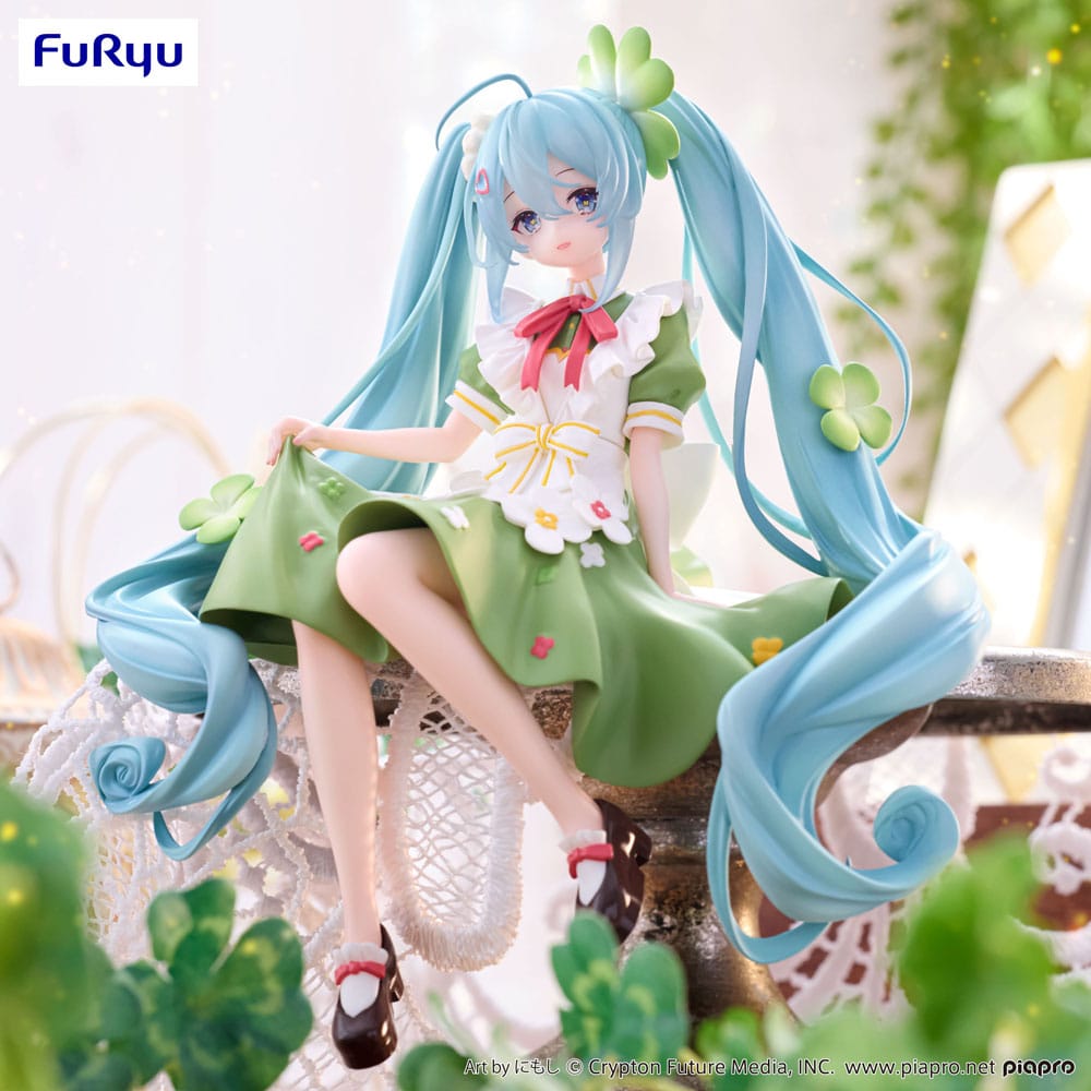 Hatsune Miku Noodle Stopper PVC Statue Flower Fairy Clover 15 cm  - Versand: 5-7 Tage nach Bestellung