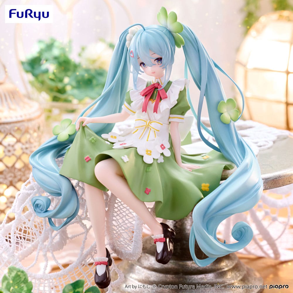Hatsune Miku Noodle Stopper PVC Statue Flower Fairy Clover 15 cm  - Versand: 5-7 Tage nach Bestellung