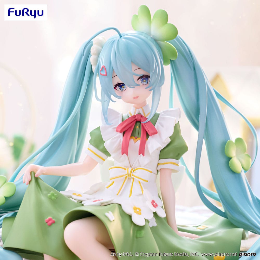 Hatsune Miku Noodle Stopper PVC Statue Flower Fairy Clover 15 cm  - Versand: 5-7 Tage nach Bestellung