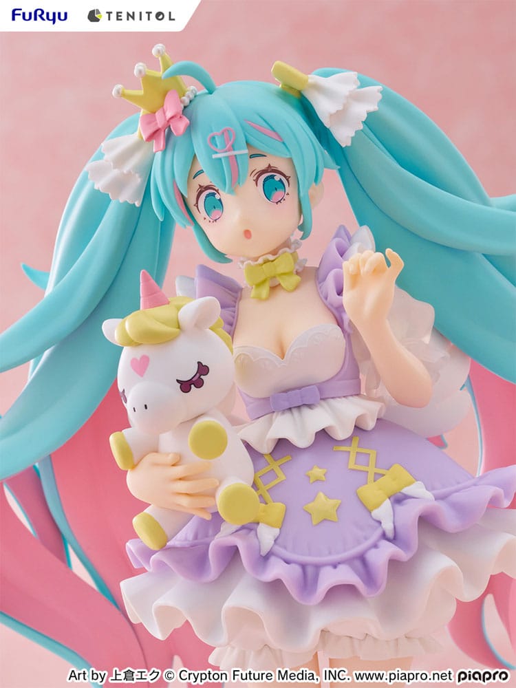 Hatsune Miku Tenitol PVC Statue Hatsune Miku Yumekawa Princess Lavender Ver. 21 cm  - Preorder - ETA: 25.01.2026