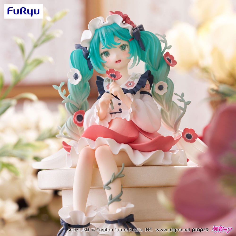 Hatsune Miku Noodle Stopper PVC Statue Hatsune Miku Flower Fairy Anemone 14 cm     - Versand: 5-7 Tage nach Bestellung