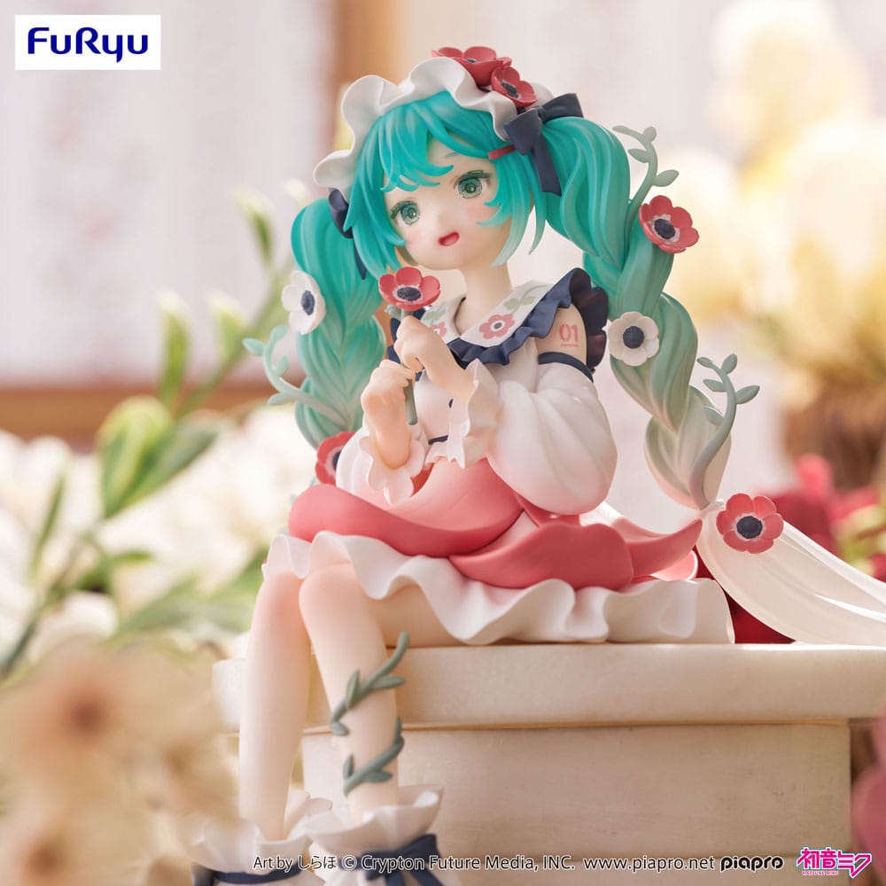 Hatsune Miku Noodle Stopper PVC Statue Hatsune Miku Flower Fairy Anemone 14 cm     - Versand: 5-7 Tage nach Bestellung