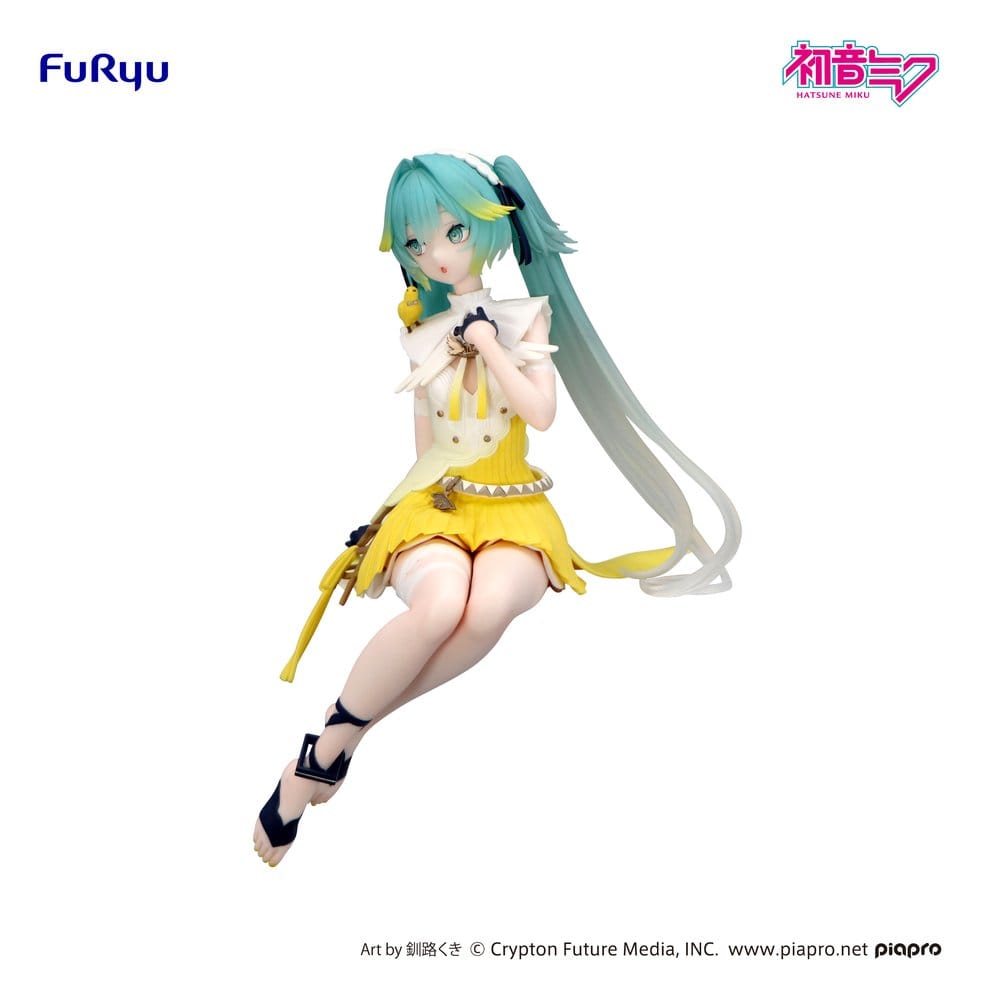 Hatsune Miku Noodle Stopper PVC Statue Canary Bird heo exclusive 14 cm - Versand: 7 Tage nach Bestellung