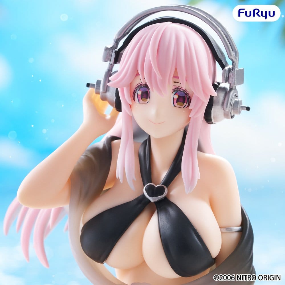 Super Sonico Noodle Stopper PVC Statue Super Sonico Swimsuit Black Color Ver. 10 cm  - Preorder - ETA: 25.09.2026