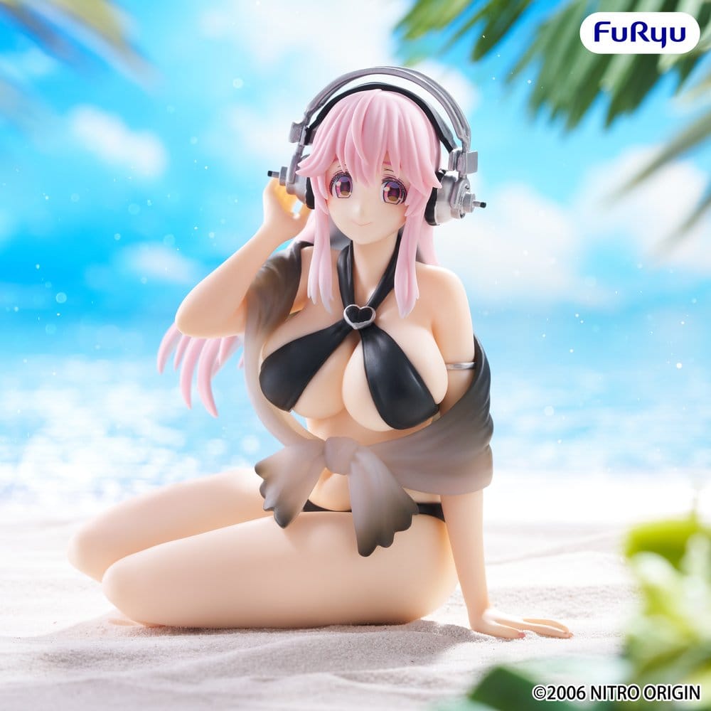 Super Sonico Noodle Stopper PVC Statue Super Sonico Swimsuit Black Color Ver. 10 cm  - Preorder - ETA: 25.09.2026