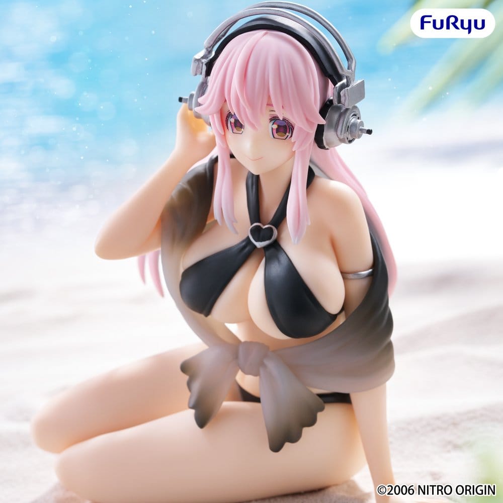 Super Sonico Noodle Stopper PVC Statue Super Sonico Swimsuit Black Color Ver. 10 cm  - Preorder - ETA: 25.09.2026
