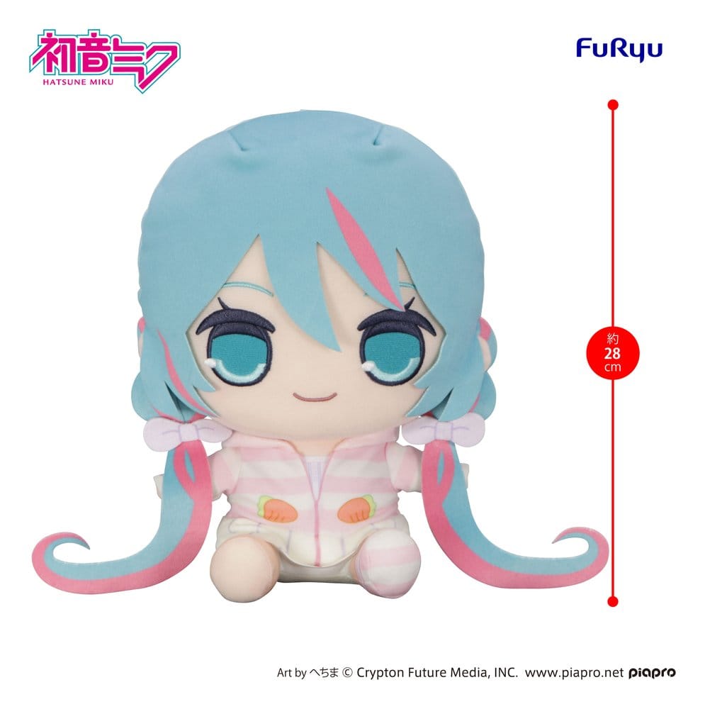 Hatsune Miku Kyurumaru Big Plüschfigur Rabbit Ear Hood Pajama 28 cm - Preorder - ETA: 25.01.2027