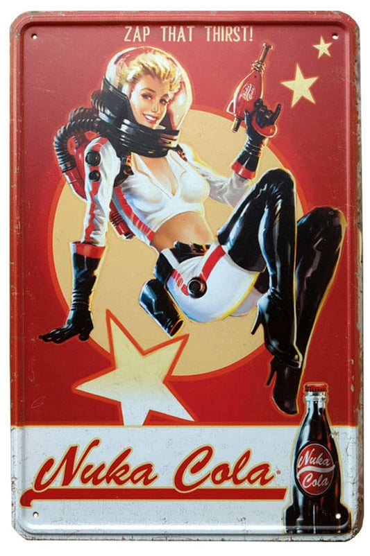 Fallout Me­tall­schild Nuka Cola Girl - Preorder - ETA: 01.10.2025