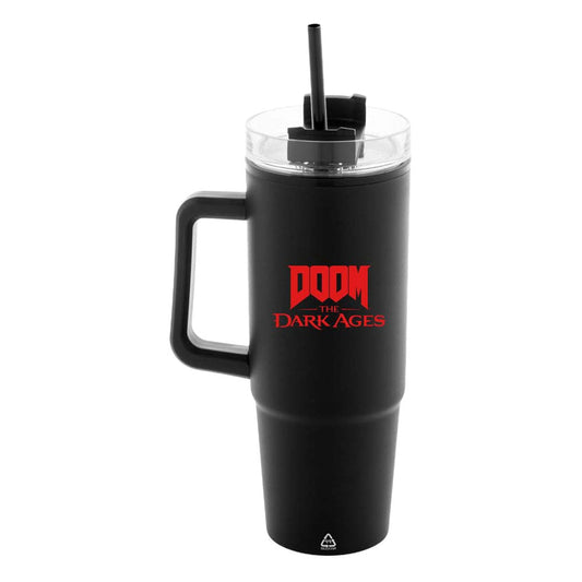 Doom The Dark Ages Thermobecher mit Trinkhalm Shield 1180 ml  - Versand: 5-7 Tage nach Bestellung