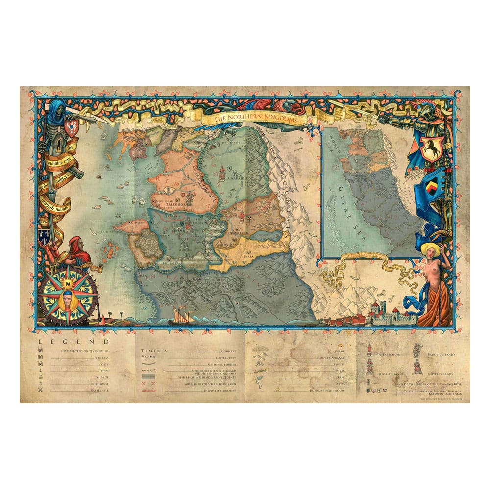 The Witcher 3 Gaming Puzzle The Northern Kingdoms (1000 Teile)                          - Versand: 5-7 Tage nach Bestellung