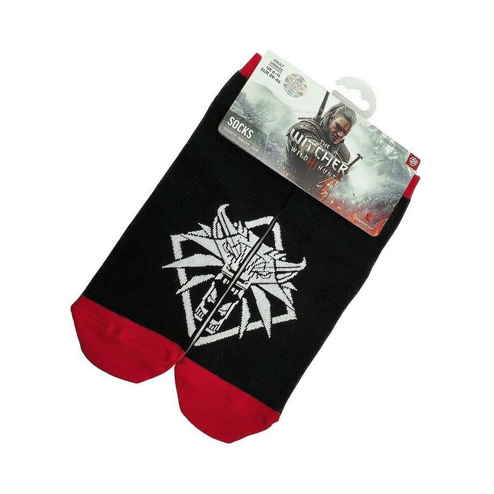 The Witcher III: Wild Hunt Sneaker Socken (Größe 39-46) Wolf - Versand: 5-7 Tage nach Bestellung