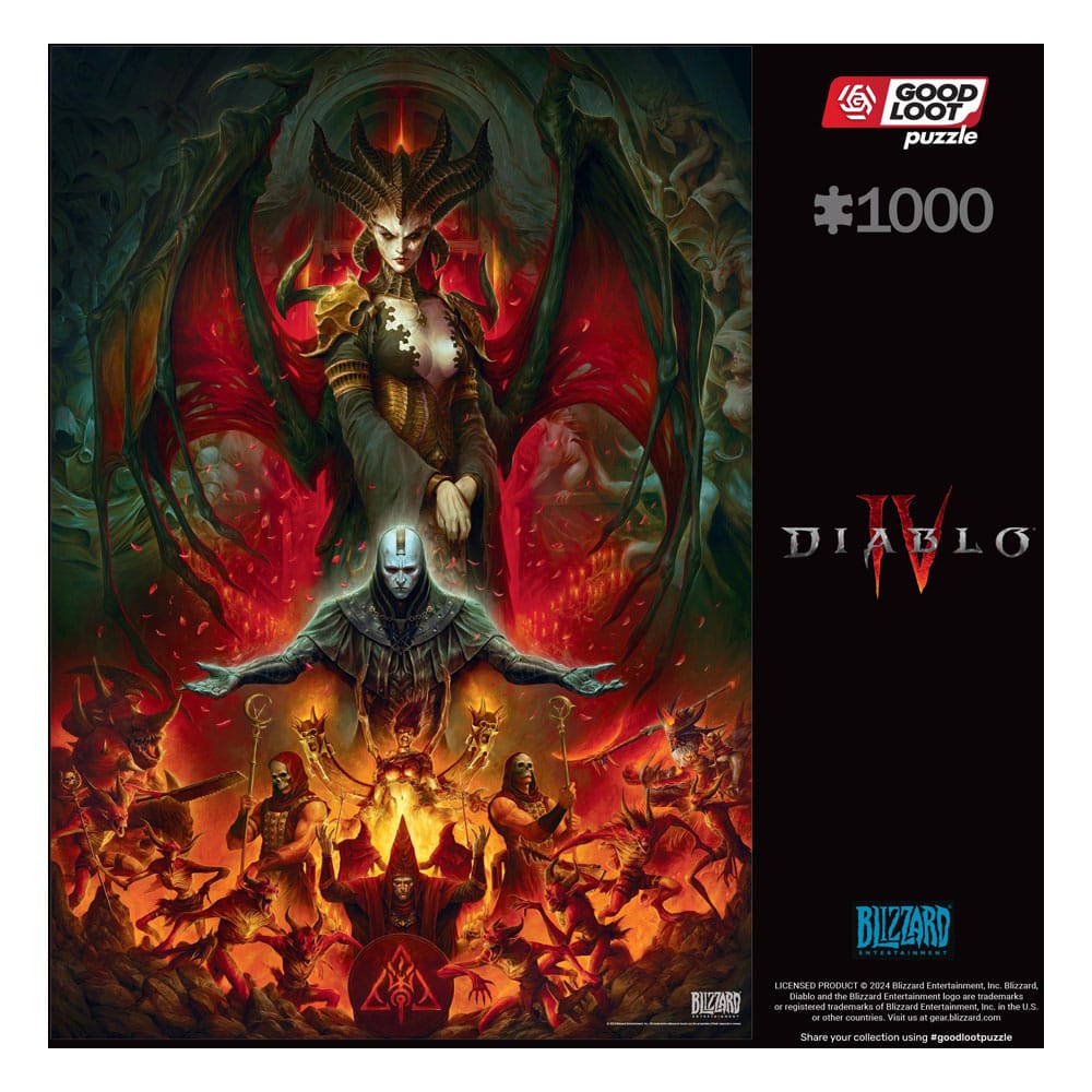 Diablo IV Gaming Puzzle Lilith Composition (1000 Teile)                        - Versand: 5-7 Tage nach Bestellung