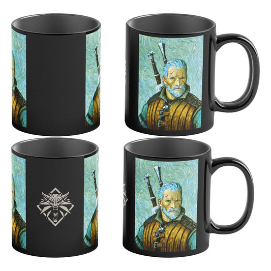 The Witcher III: Wild Hunt Game Art Chronicles Tasse mit Thermoeffekt Geralt inspired by Vincent van Gogh  450 ml  - Versand: 5-7 Tage nach Bestellung
