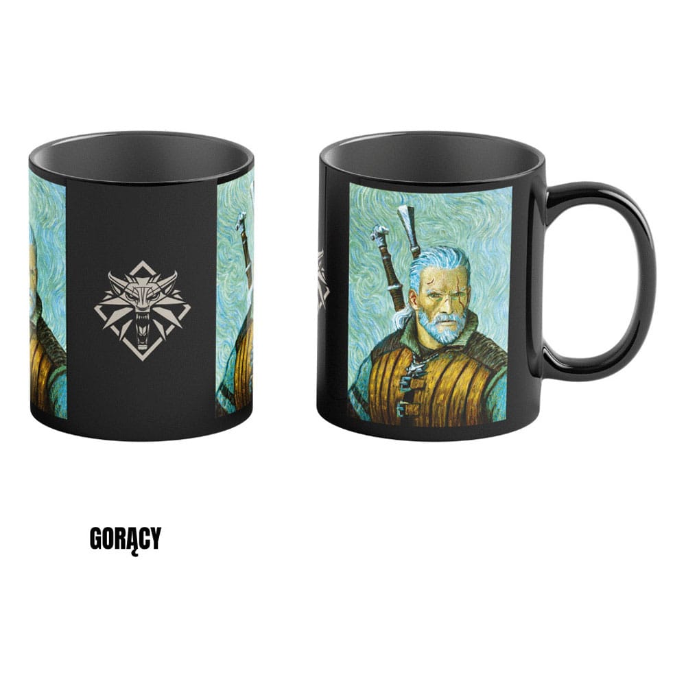 The Witcher III: Wild Hunt Game Art Chronicles Tasse mit Thermoeffekt Geralt inspired by Vincent van Gogh  450 ml  - Versand: 5-7 Tage nach Bestellung