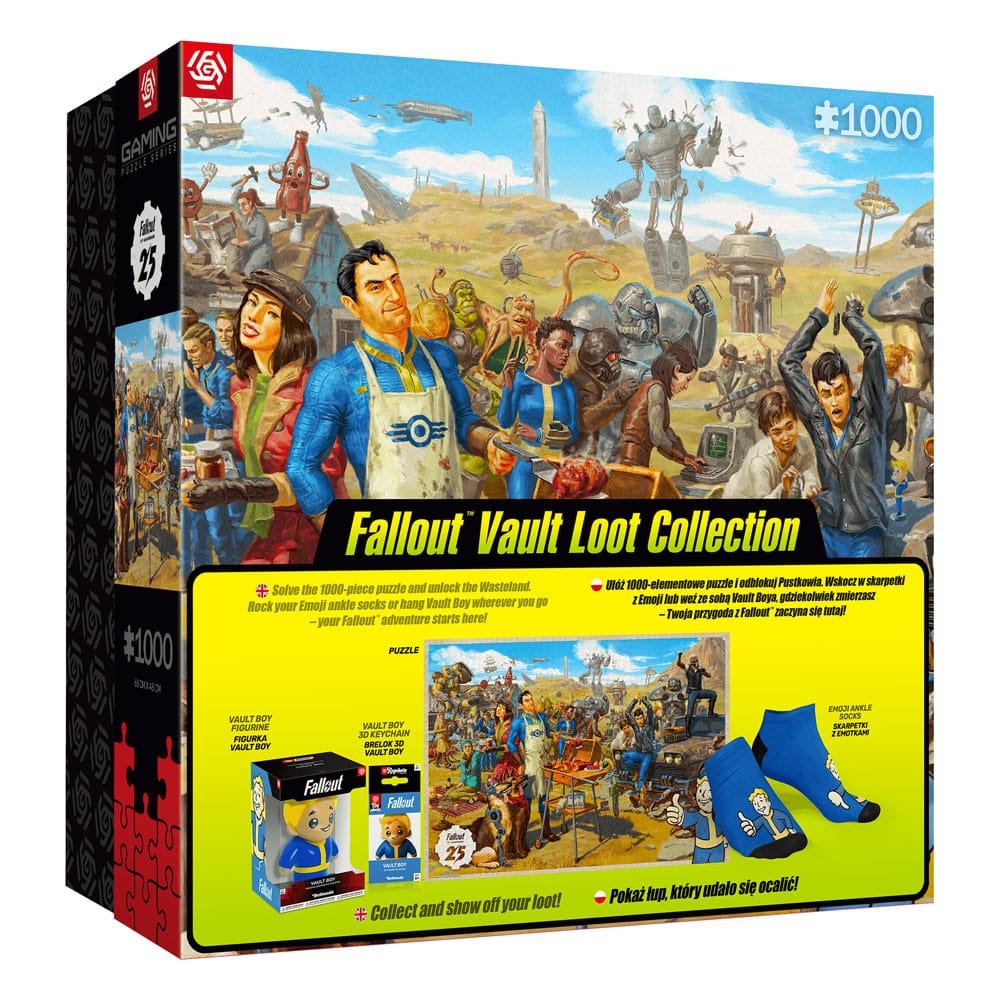 Fallout Geschenkset Fallout Vault Loot Collection (Puzzle, Socken, Figur & Schlüsselanhänger) - Versand: 7 Tage nach Bestellung