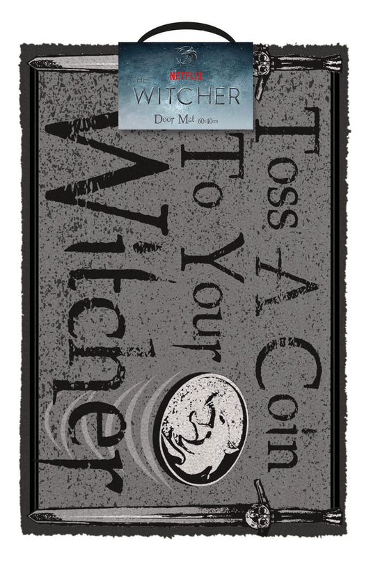 The Witcher Fußmatte Toss a Coin 40 x 60 cm  - Versand: 5-7 Tage nach Bestellung