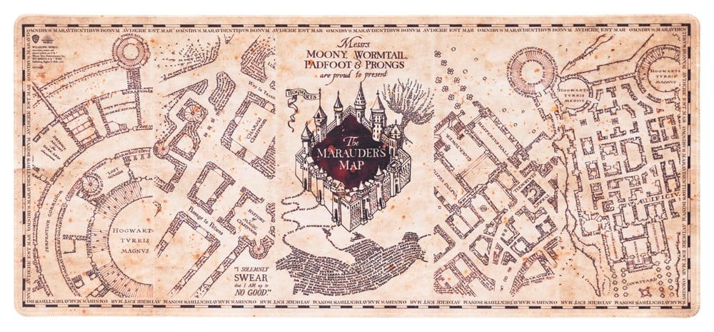 Harry Potter XL Mauspad Karte des Rumtreibers 80 x 35 cm - Versand: 7 Tage nach Bestellung