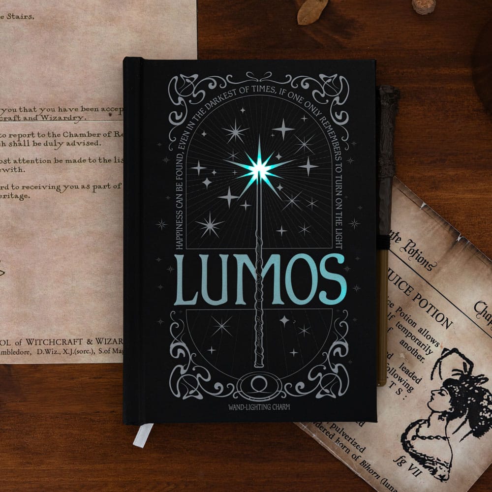 Harry Potter Premium Notizbuch A5 mit Licht Lumos Maxima - Versand: 7 Tage nach Bestellung