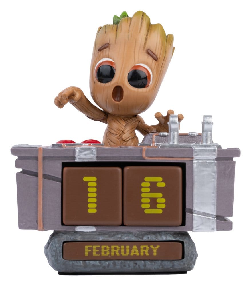 Marvel 3D Ewiger Kalender Groot Death Button 12 cm - Versand: 7 Tage nach Bestellung