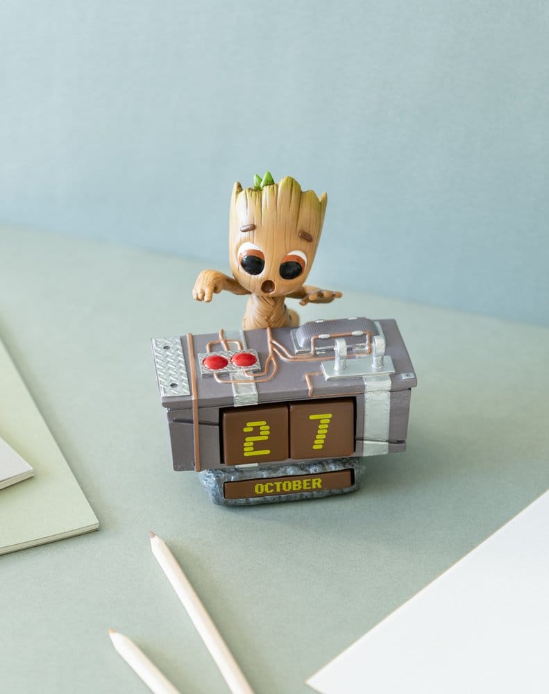 Marvel 3D Ewiger Kalender Groot Death Button 12 cm - Versand: 7 Tage nach Bestellung