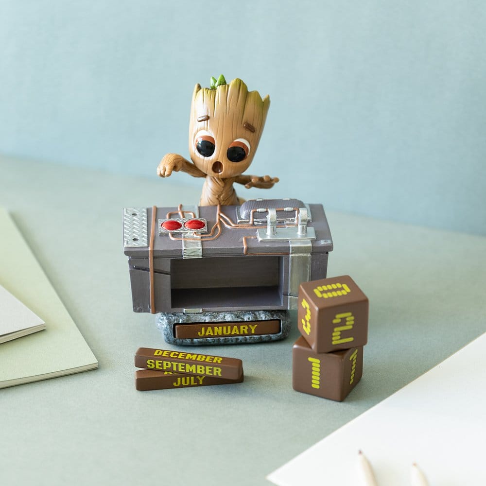 Marvel 3D Ewiger Kalender Groot Death Button 12 cm - Versand: 7 Tage nach Bestellung