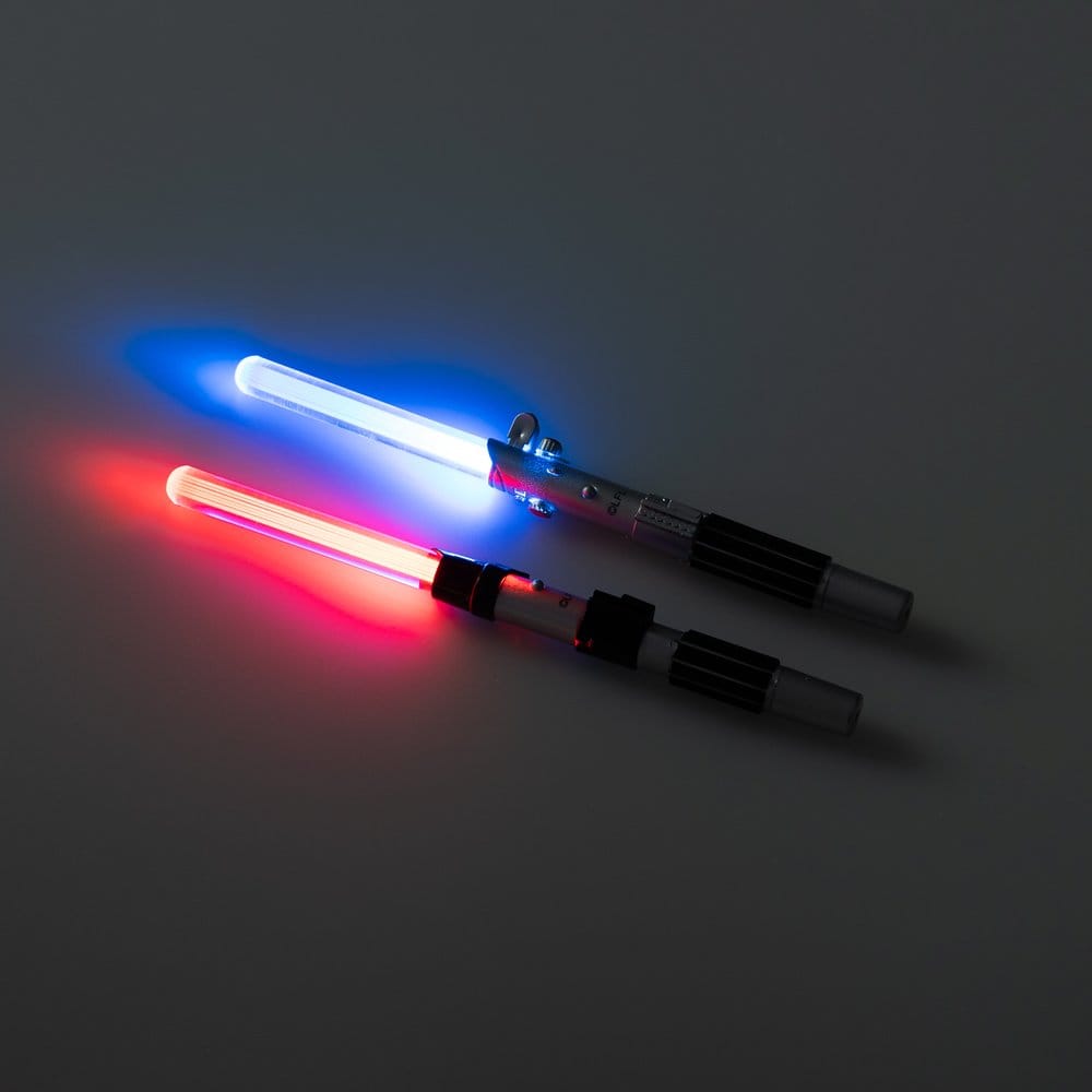 Star Wars Set mit 2 Lichtschwert-Stiften  Luke Skywalker & Darth Vader - Versand: 7 Tage nach Bestellung