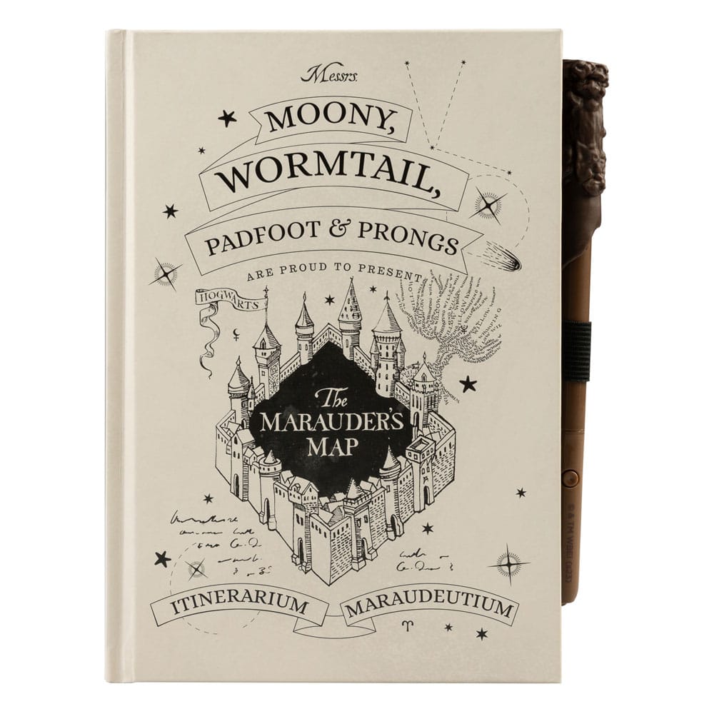 Harry Potter Premium Notizbuch A5 mit Licht Marauder's Map - Versand: 7 Tage nach Bestellung