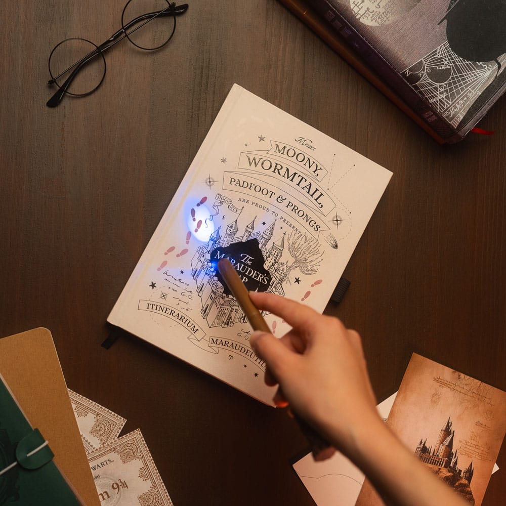 Harry Potter Premium Notizbuch A5 mit Licht Marauder's Map - Versand: 7 Tage nach Bestellung