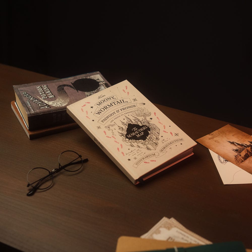 Harry Potter Premium Notizbuch A5 mit Licht Marauder's Map - Versand: 7 Tage nach Bestellung